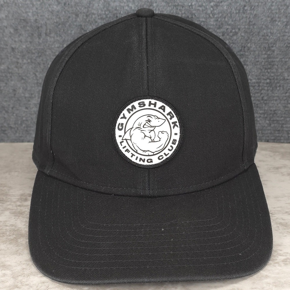 Gymshark Hat Cap Strap Back One Size Black Lifting Club Gym Fitness Workout Mens